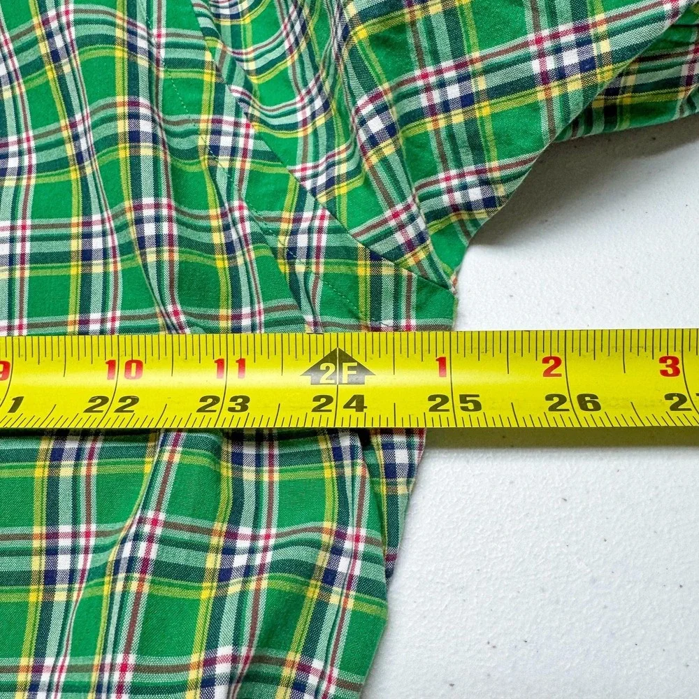 Polo Ralph Lauren Shirt Mens Large‎ Green Plaid Estate Sport Button Down Cotton